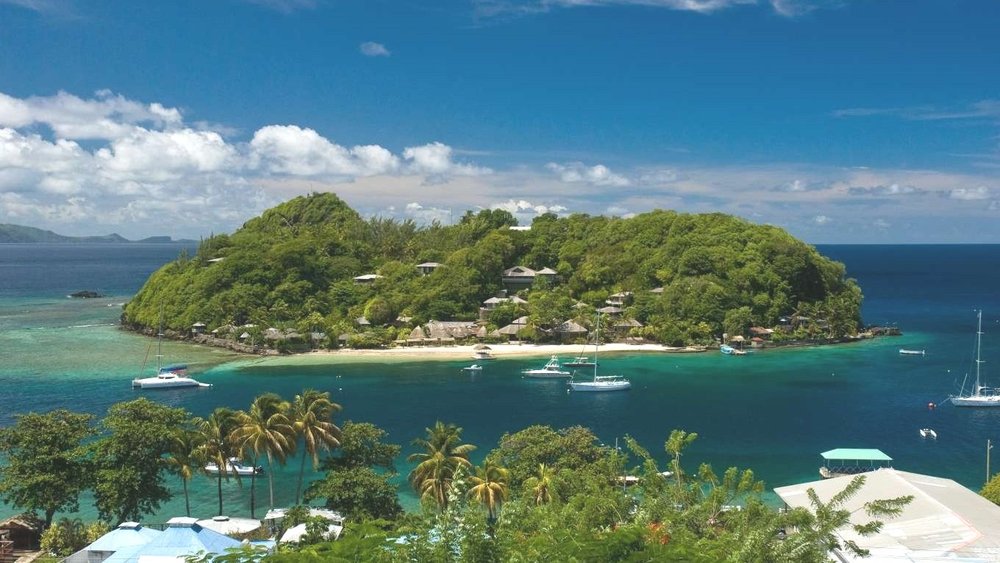 Young Island off Villa Beach, St Vincent