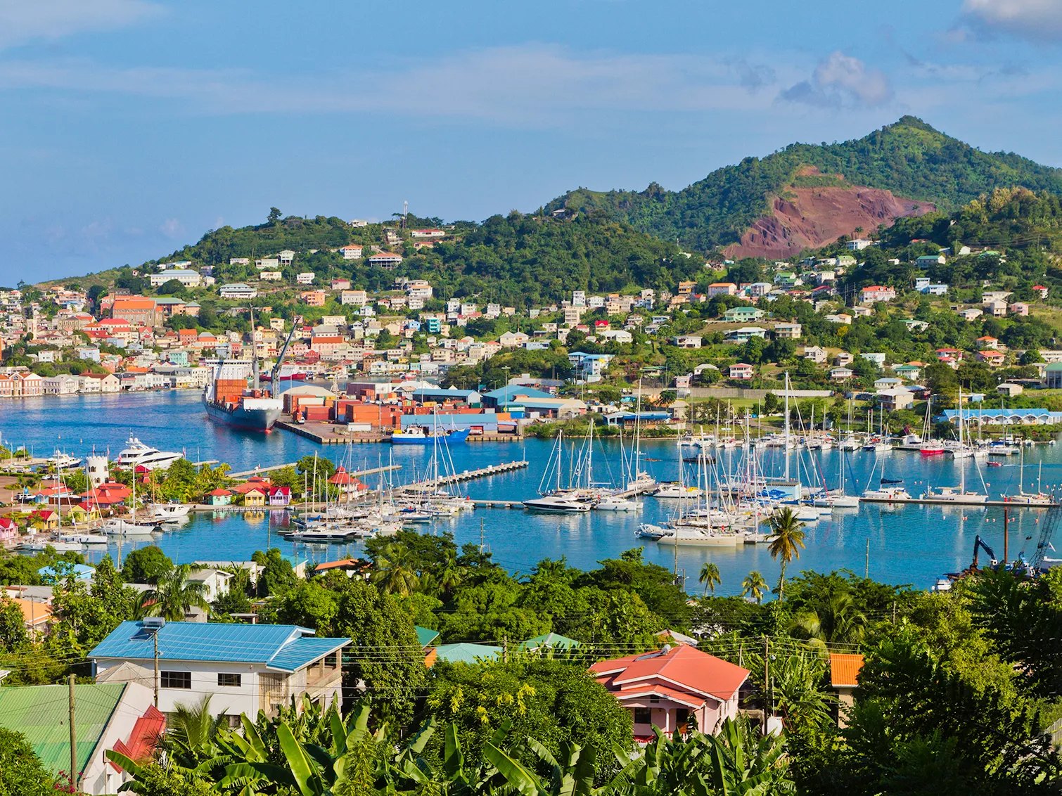 St George's harbour and lagoon marina, ten minutes from True Blue Bay, Grenada