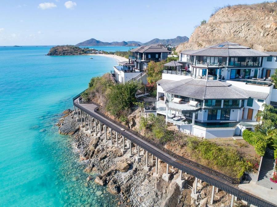 Villas at Pinney's Beach, Nevis, West Indies, Caribbean