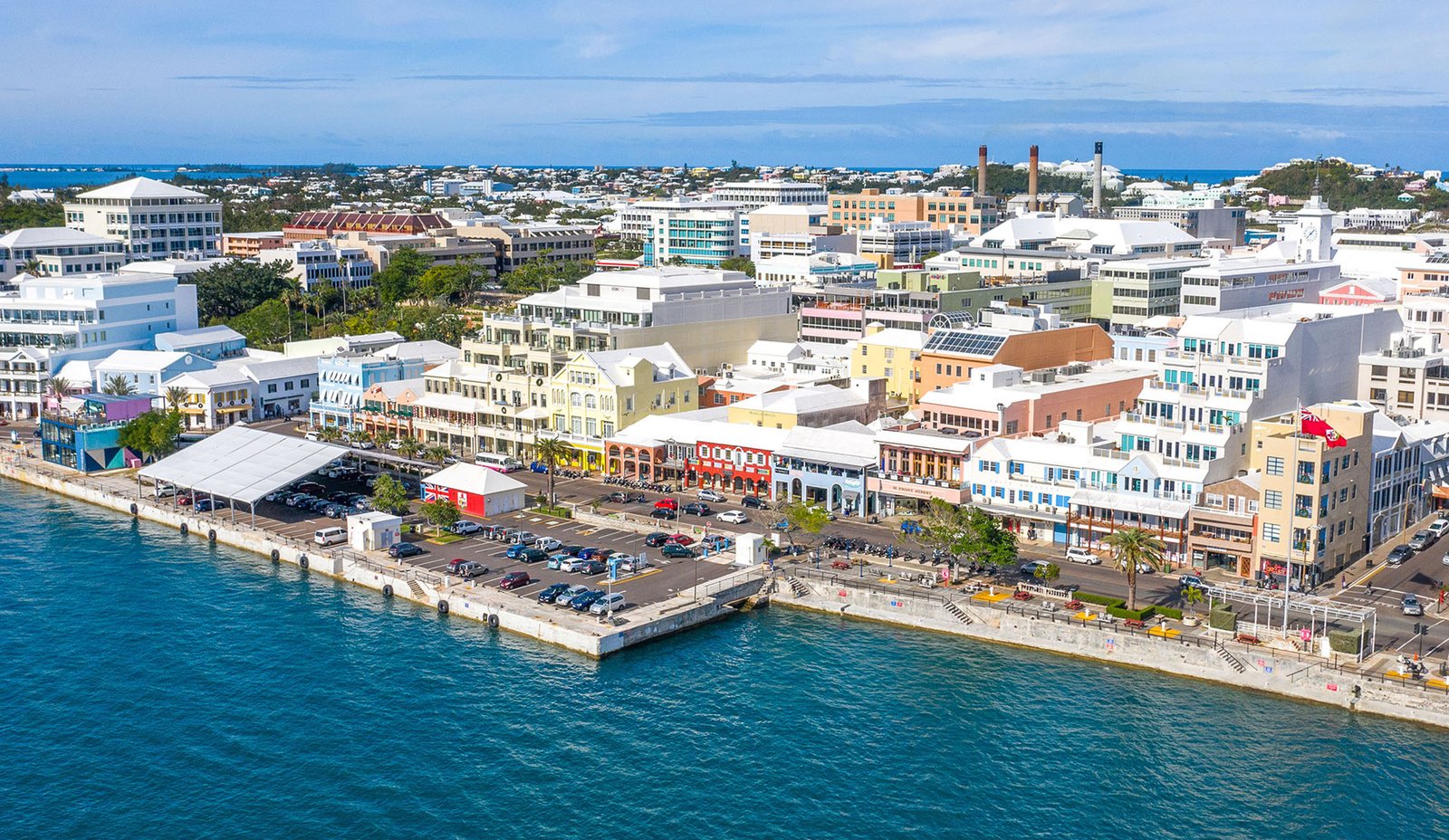 The Front Street waterfront at Hamilton, Bermuda