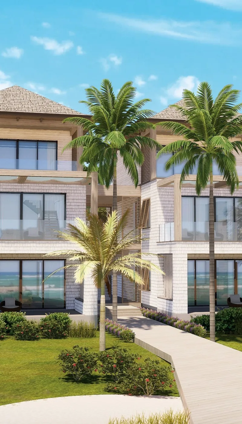 Artist’s rendering of Barbuda Ocean Club โ Coco Point Casitas