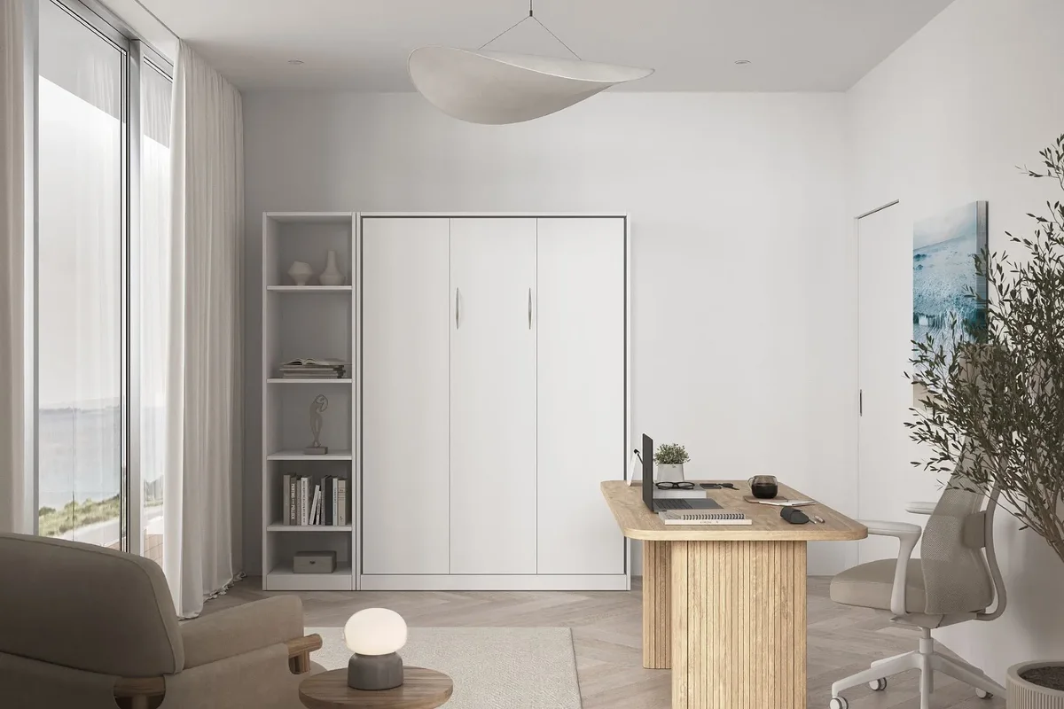 Artist’s rendering of a study alcove beside the terrace doors