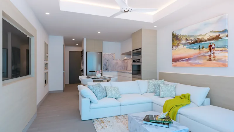 Artist&rsquo;s rendering of One-Bedroom Residence 5435, The Crane Private Residences, Barbados