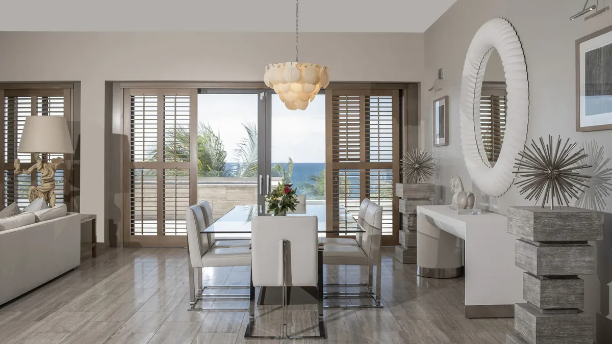 A sitting and dressing area