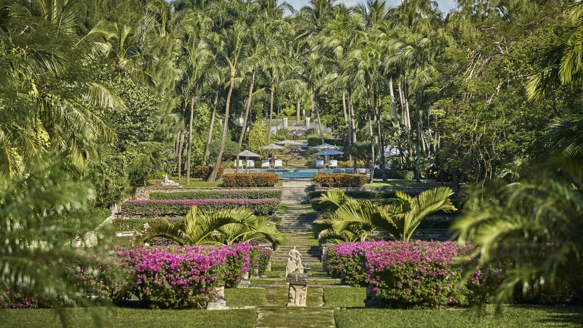 The formal gardens at The Ocean Club, Paradise Island
