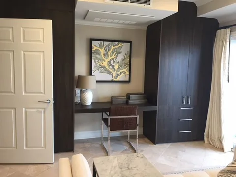the dressing area and wardrobe