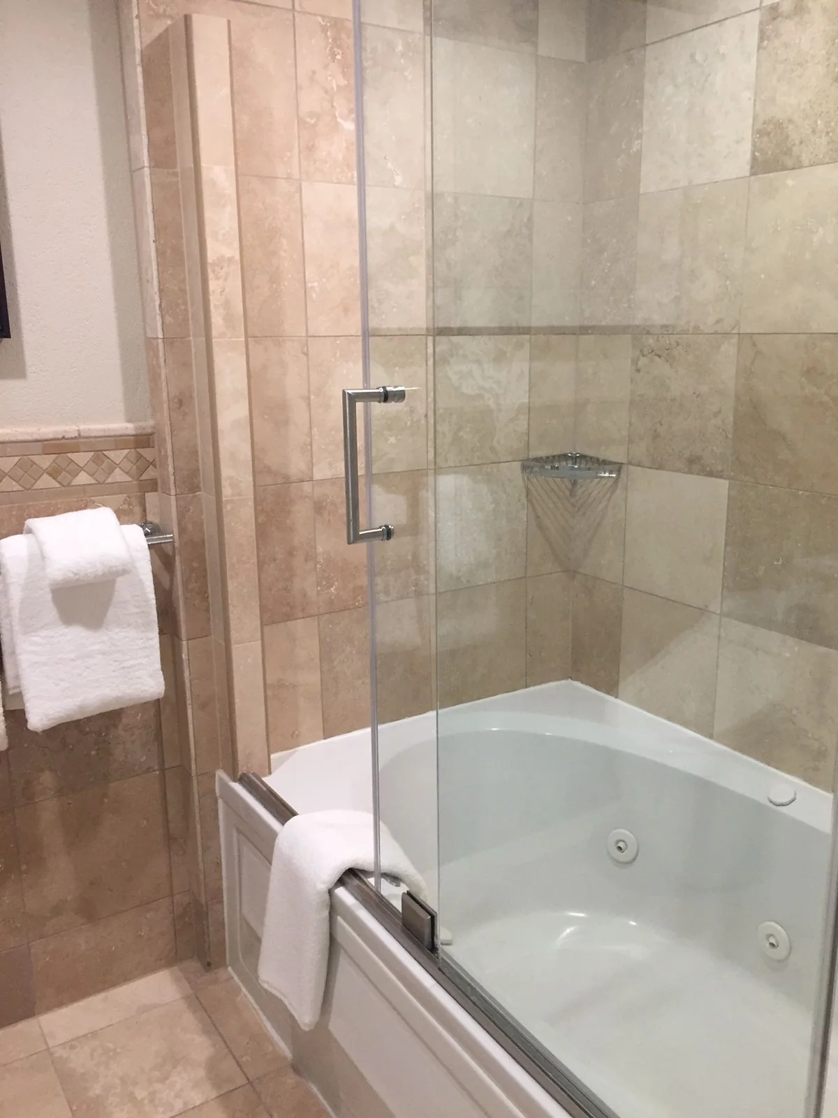 the shower and tub