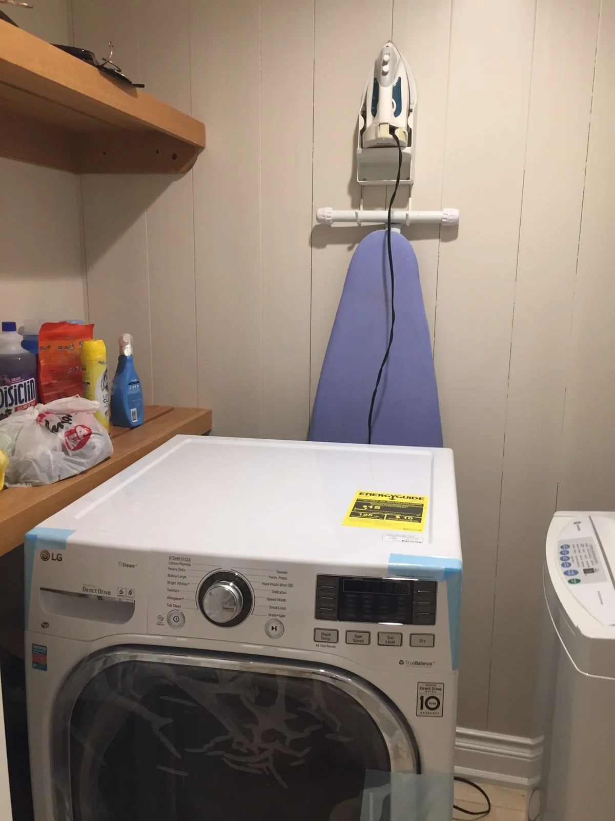 the in-unit washer and dryer