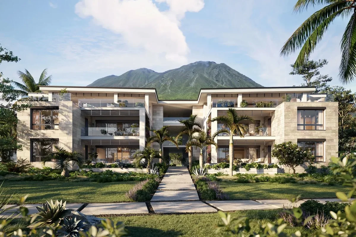 Artist’s rendering of Nevis Peak Residences at Four Seasons Nevis