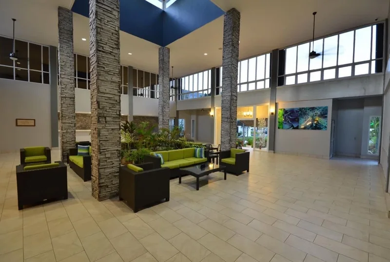 The resort lobby and lounge