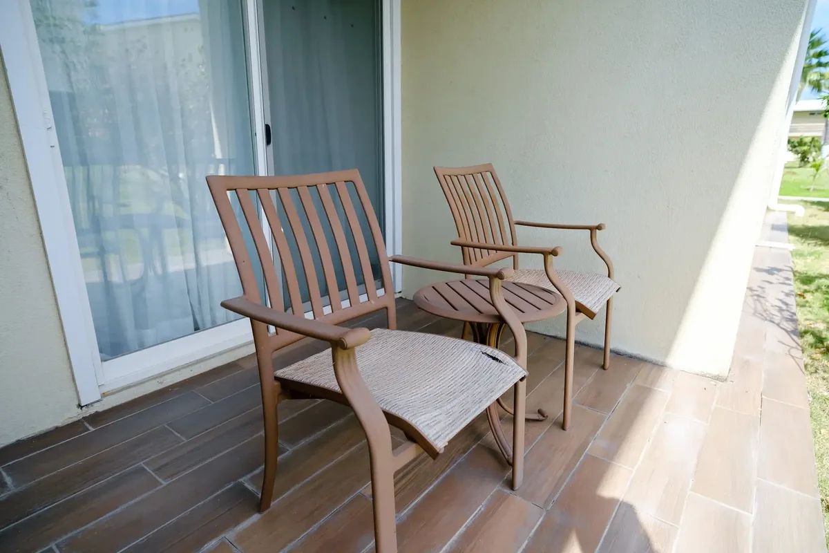 Chairs on the private balcony