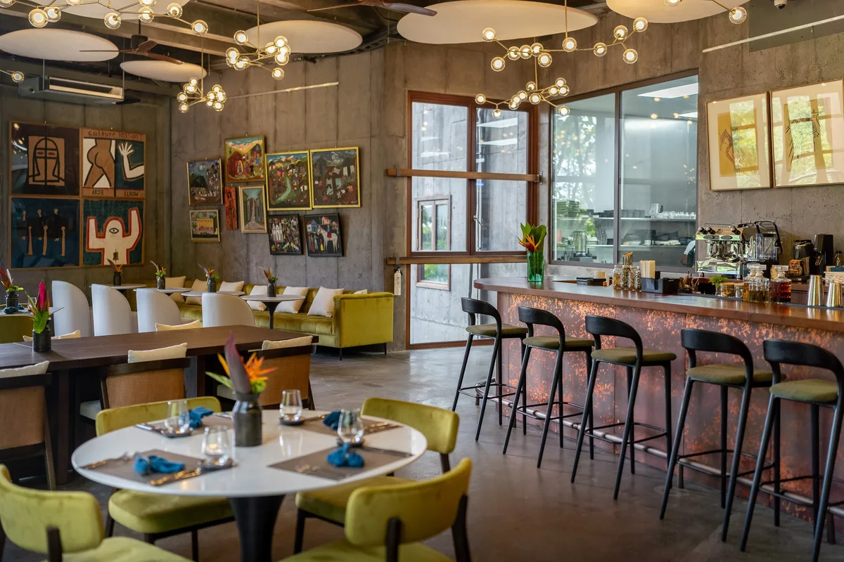 The restaurant interior